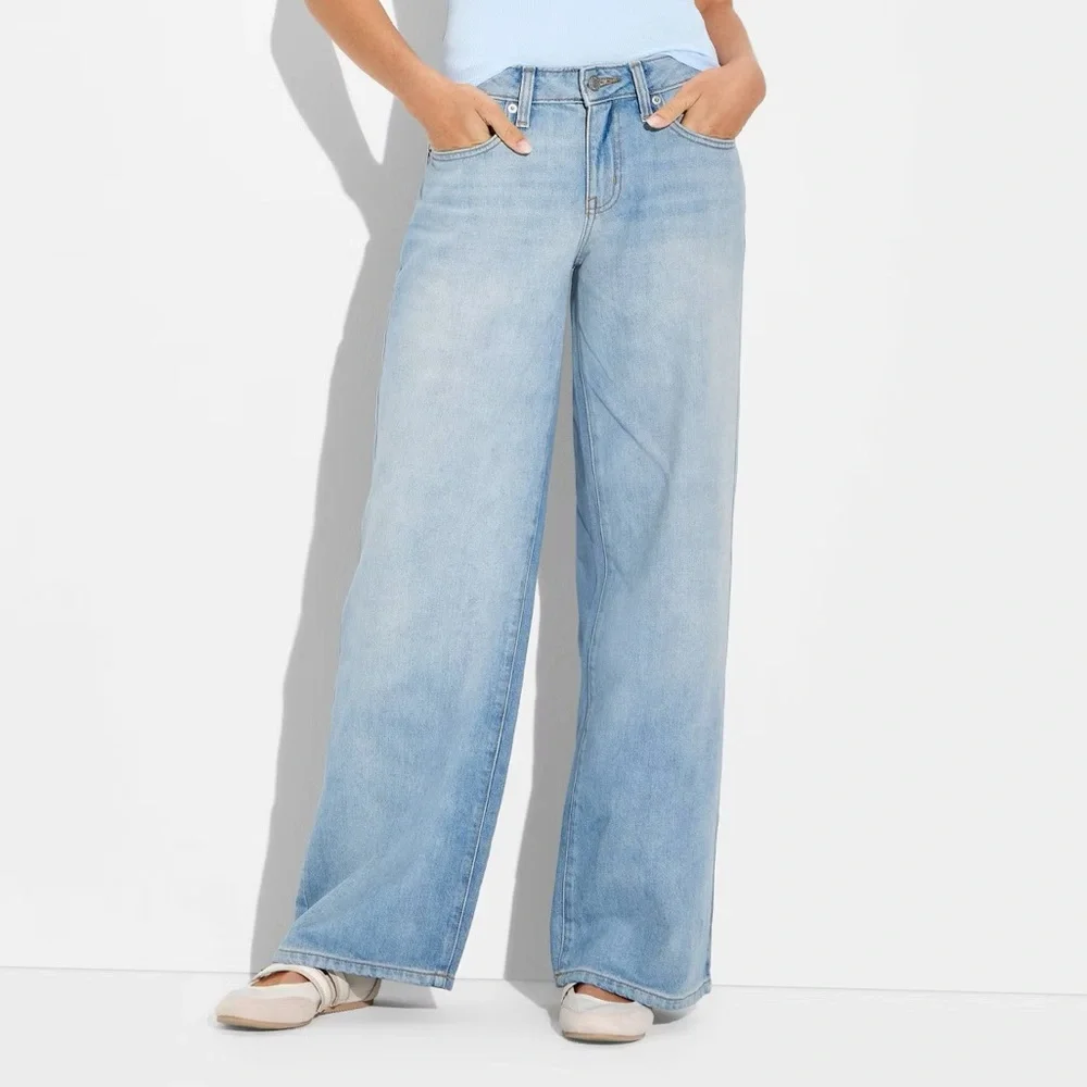 Wild Fable Low Rise Baggy Jeans Light Blue 6_2